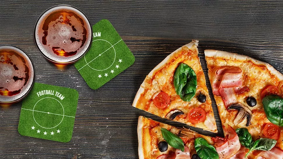 Sottobicchieri tema campo da calcio | tictac.it