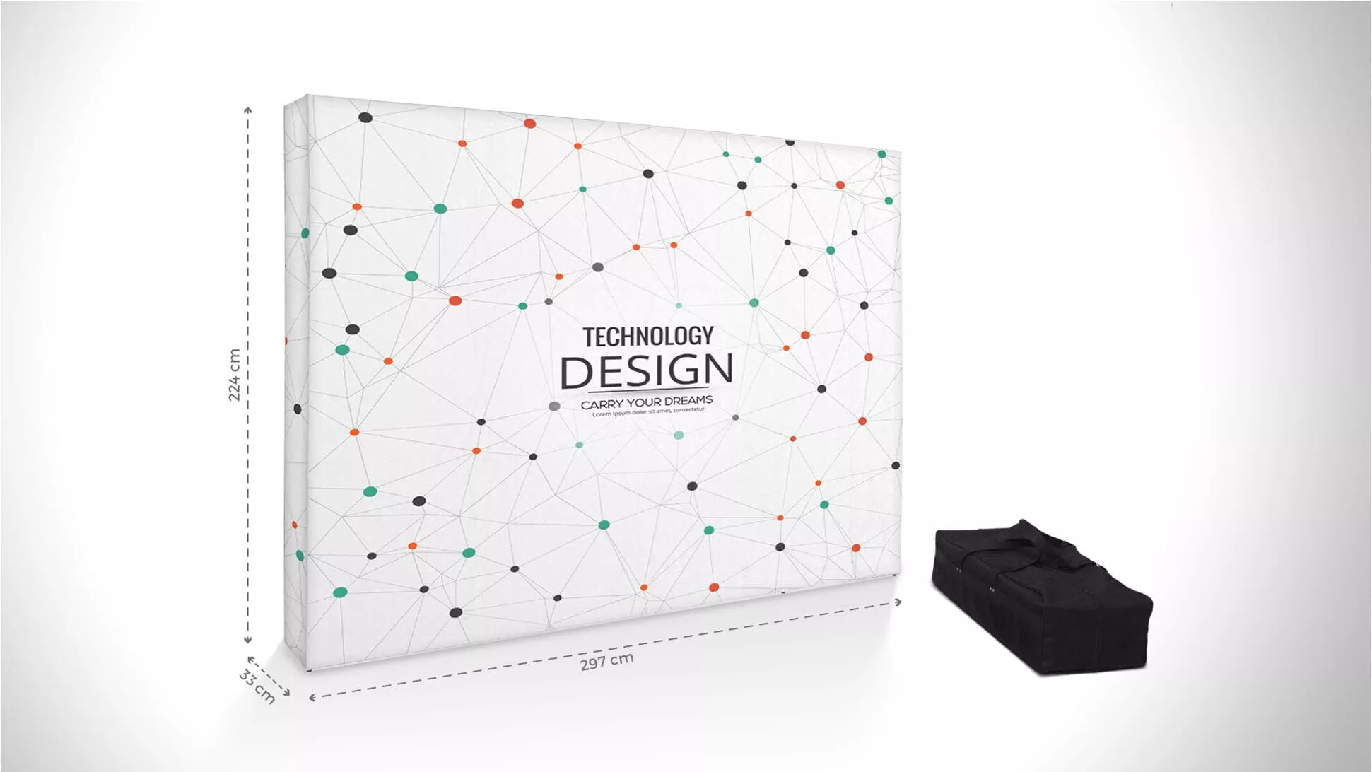Parete espositiva Design con borsone | tictac.it
