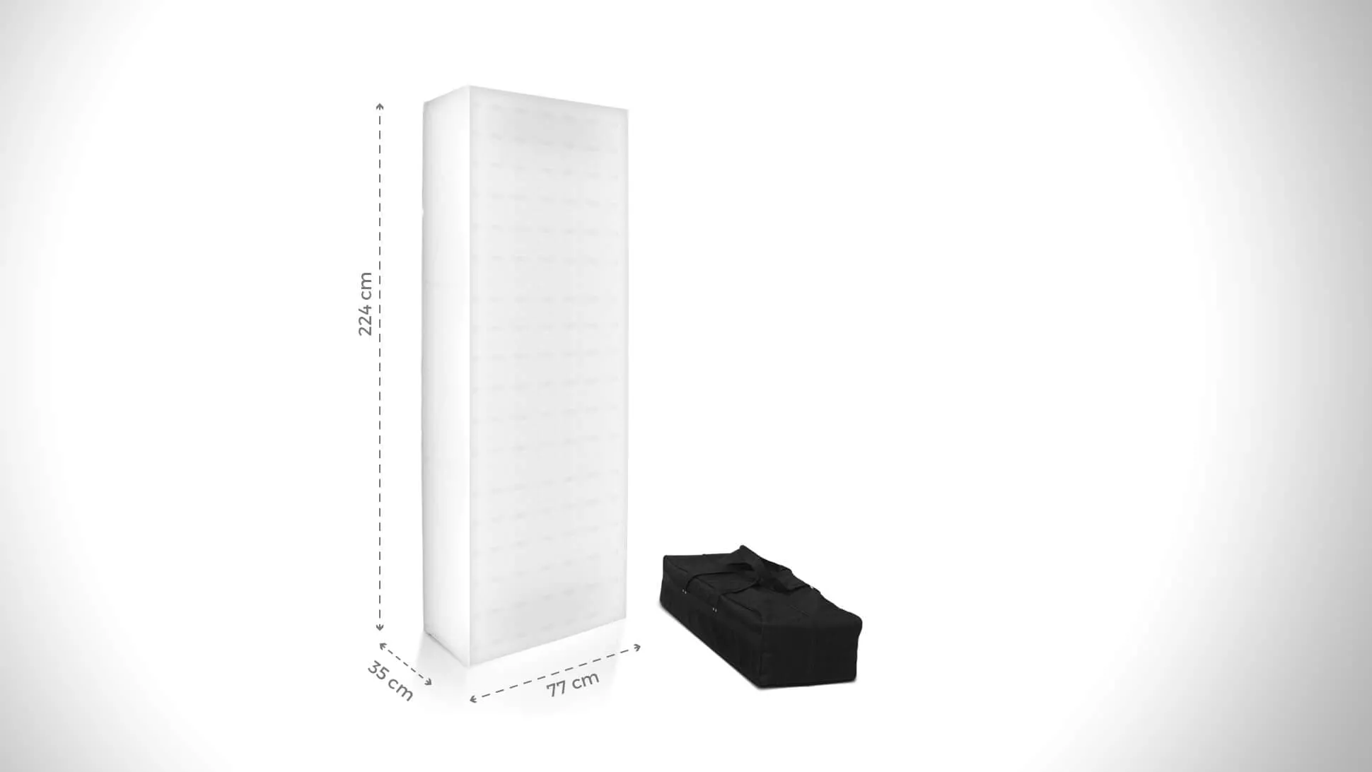 Totem promozionale personalizzabile 224x77 cm con borsone | tictac.it