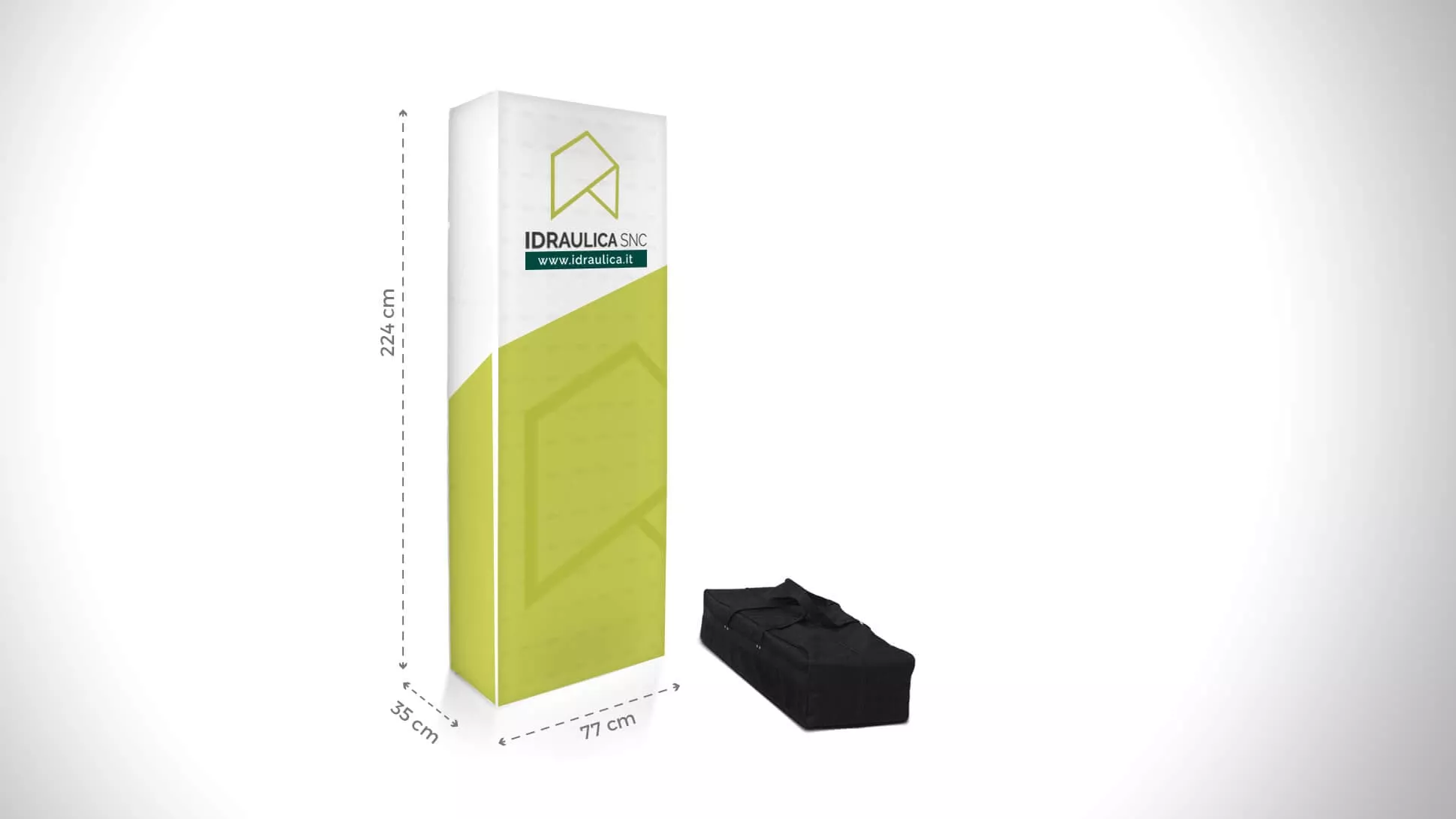 Totem promozionale 224x77 cm con borsone | tictac.it