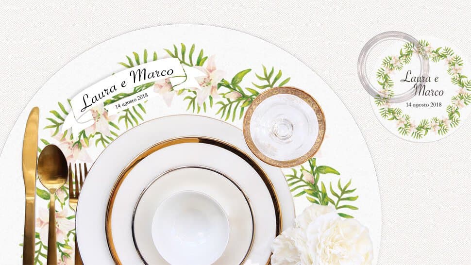 Sottopiatti e bicchieri per matrimoni | tictac.it Sottopiatti e bicchieri per matrimoni | tictac.it