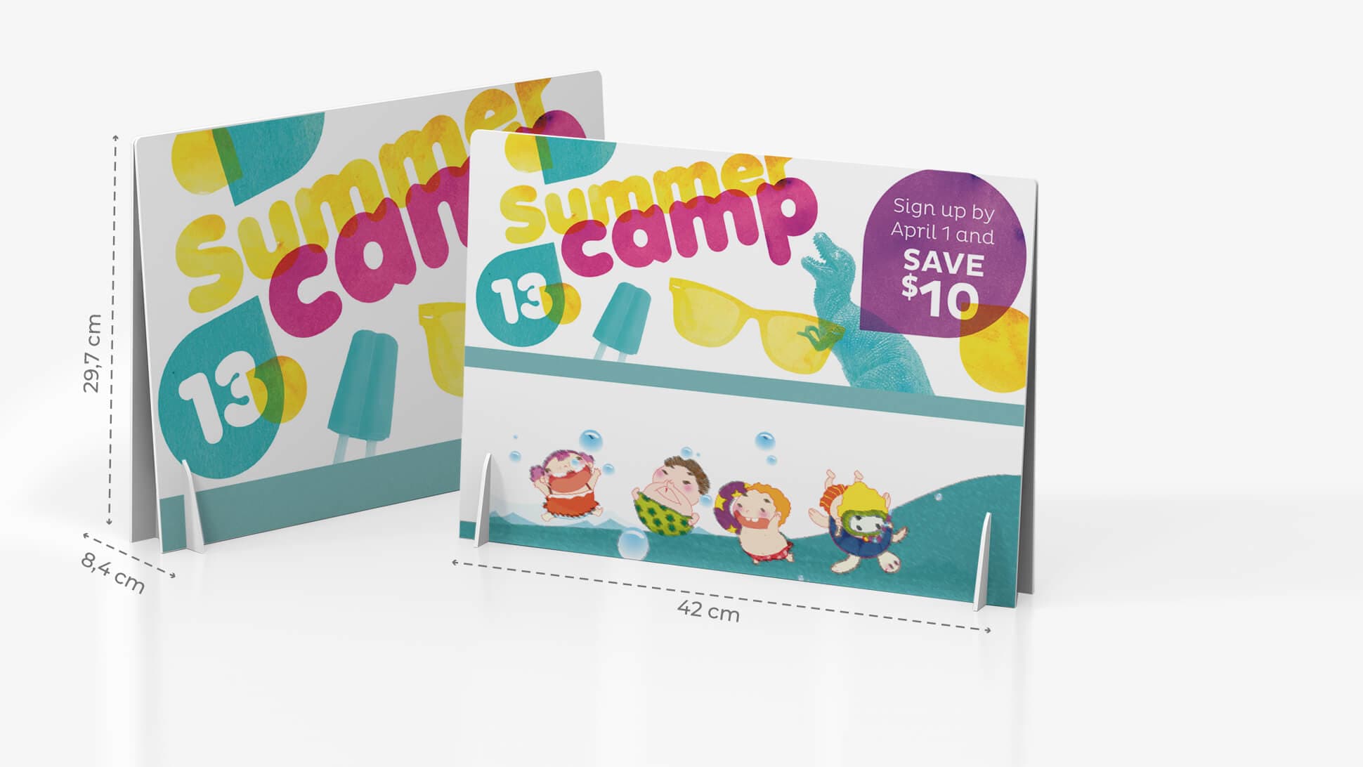 Display doppio A3 orizzontale con grafica | tictac.it Display doppio A3 orizzontale con grafica | tictac.it