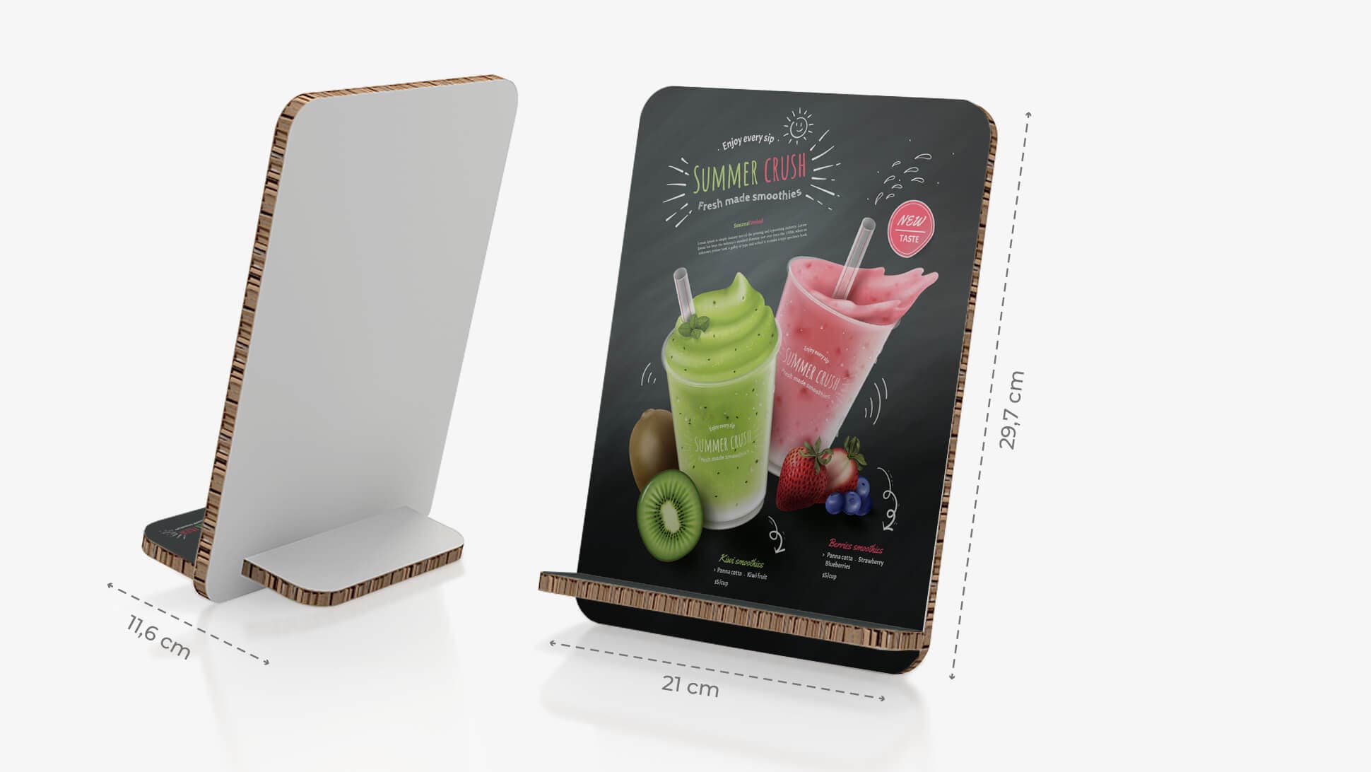 Display da banco inclinato 21x29,7 cm grafica drink | tictac.it Display da banco inclinato 21x29,7 cm grafica drink | tictac.it