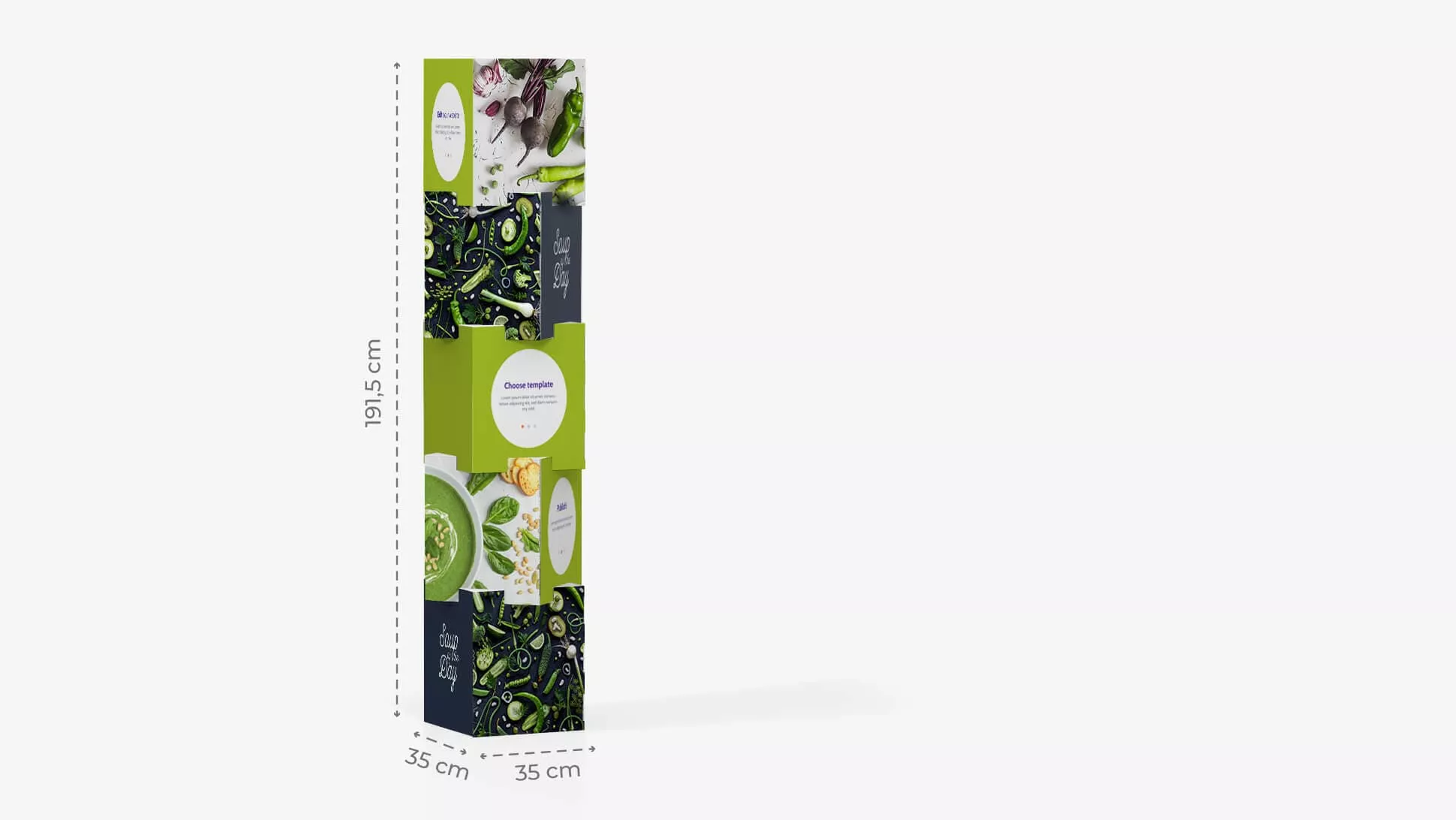 Espositore con 4 cubi sovrapposti h191,5 cm | tictac.it