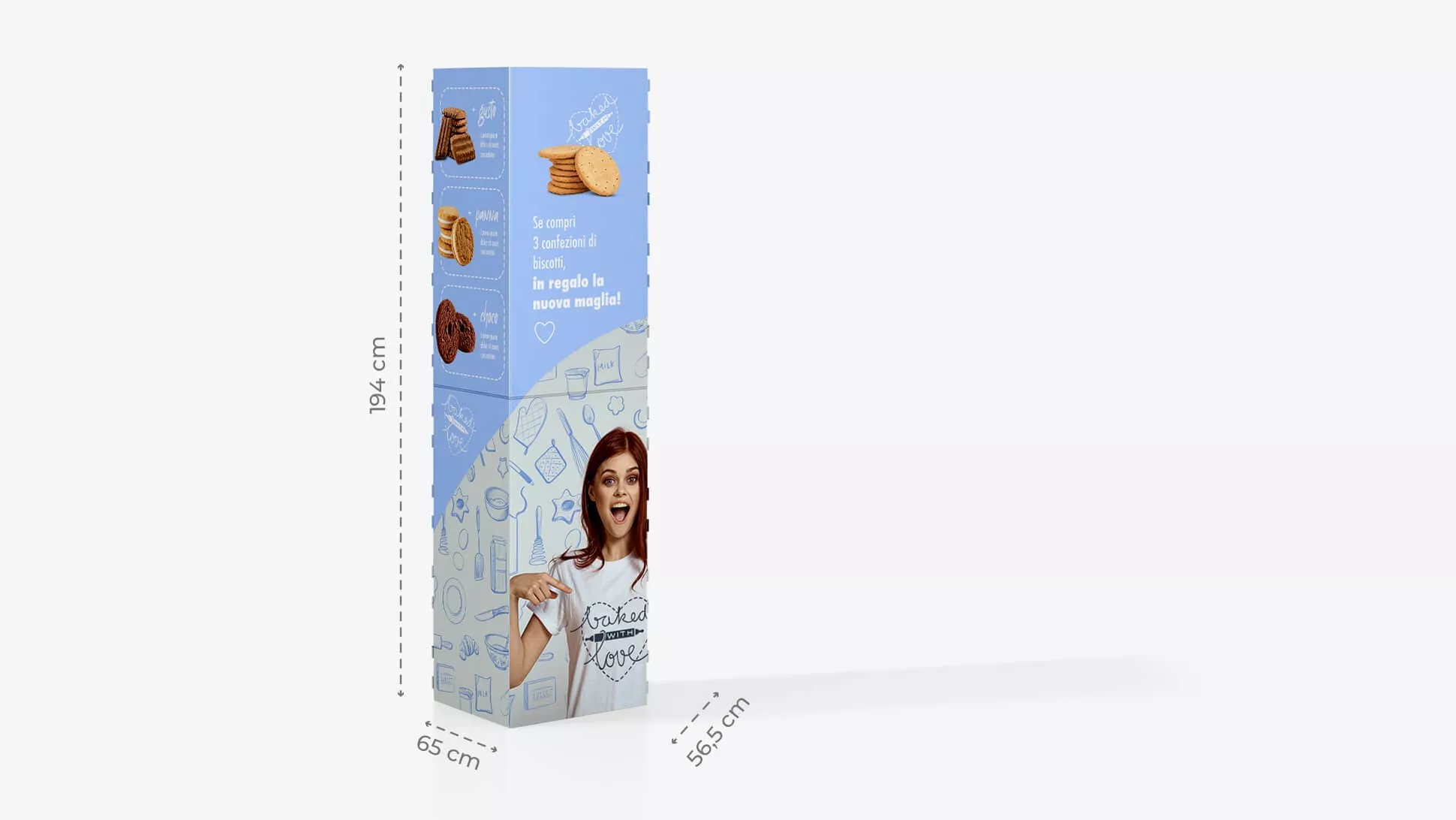 Espositore h194 cm grafica biscotti | tictac.it