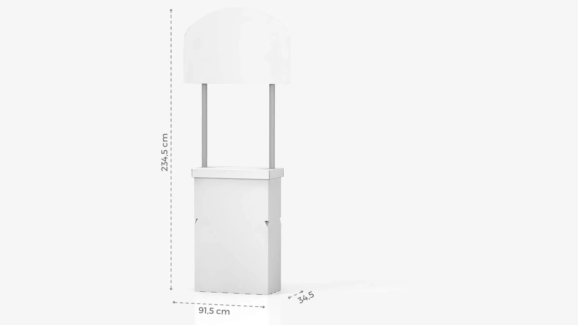 Desk con crowner personalizzabile h234,5 cm | tictac.it
