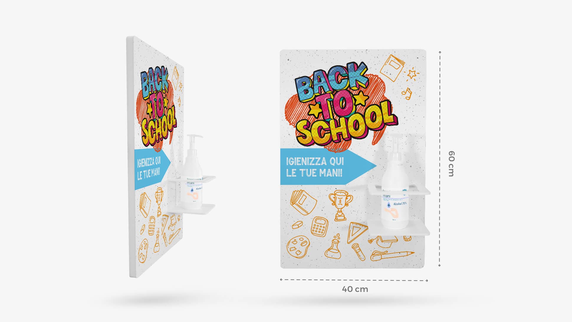 Colonnina disinfettante da muro per scuole, palestre, spazi pubblici | tictac.it Colonnina disinfettante da muro per scuole, palestre, spazi pubblici | tictac.it
