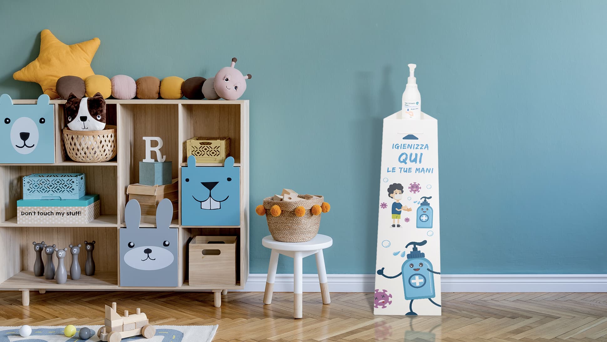 Colonnina porta igienizzante per asili e scuole | tictac.it Colonnina porta igienizzante per asili e scuole | tictac.it