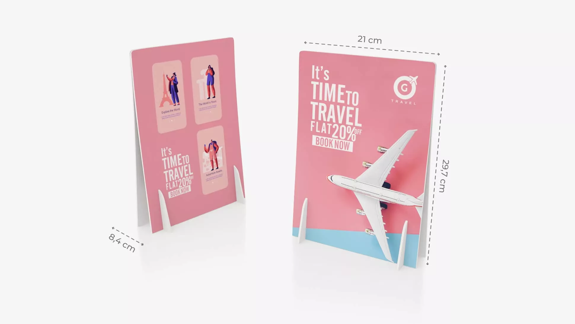 Display doppio A4 con grafica | tictac.it