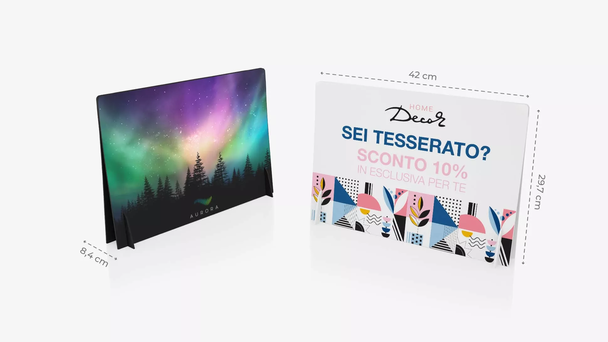 Display doppio A3 orizzontale personalizzabile | tictac.it