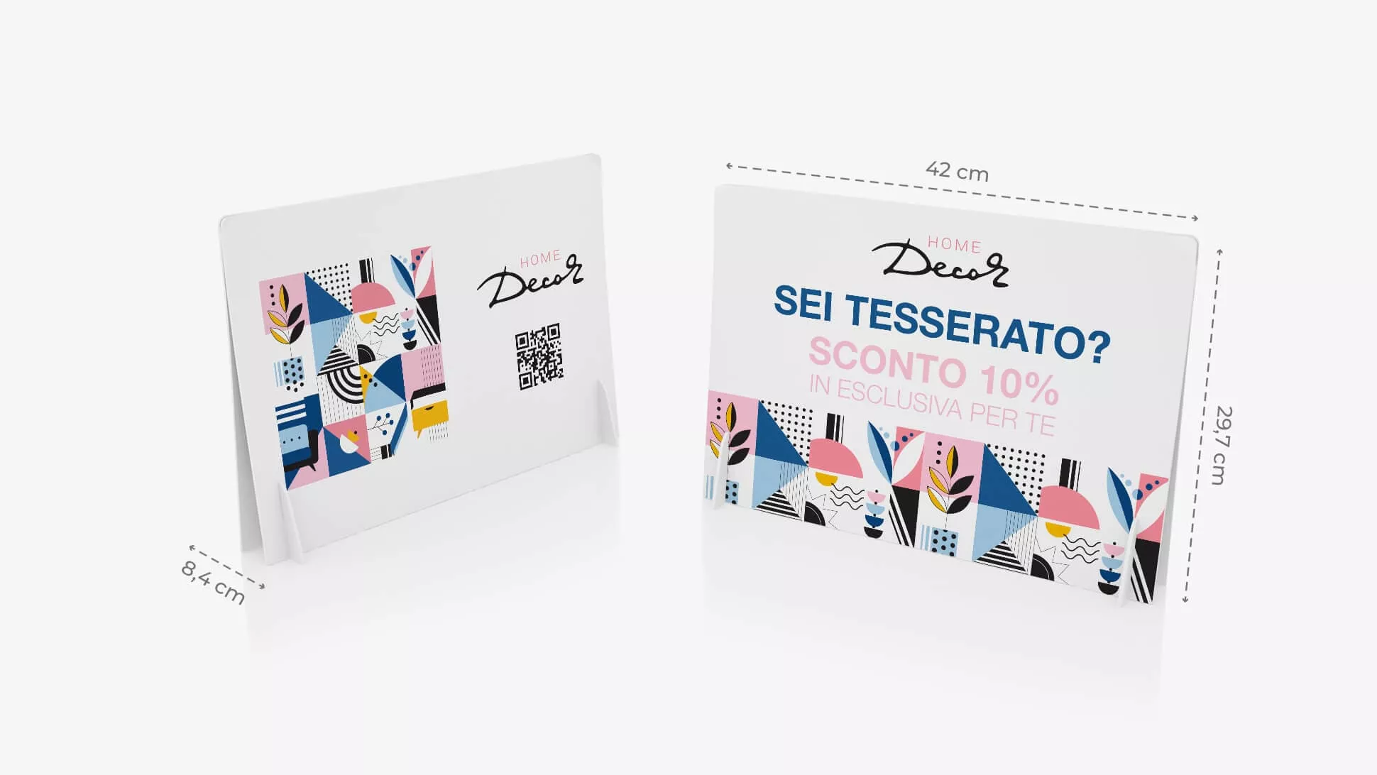 Display doppio A3 orizzontale con grafica | tictac.it