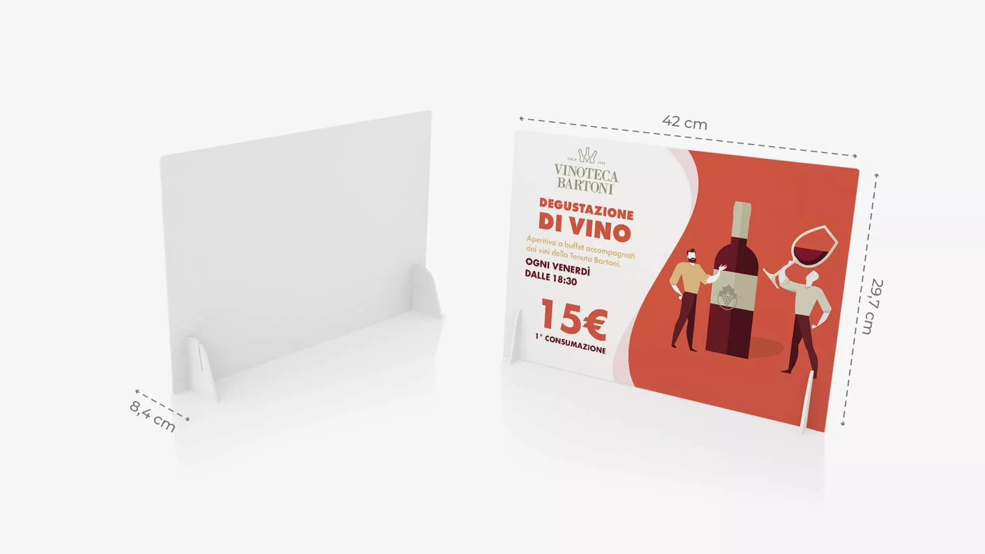 Display pvc A3 orizzontale con grafica | tictac.it