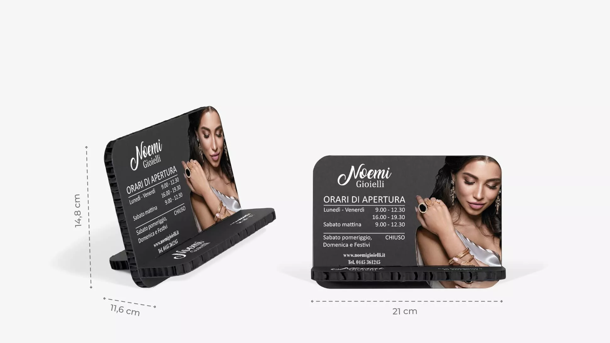 Display nero Germano formato A5 con grafica personalizzabile | tictac.it