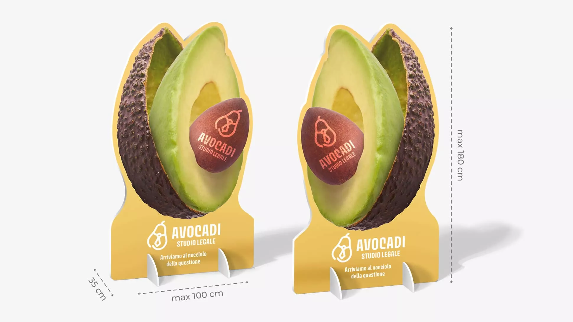 Pannello sagomato bifacciale grafica avocado | tictac.it