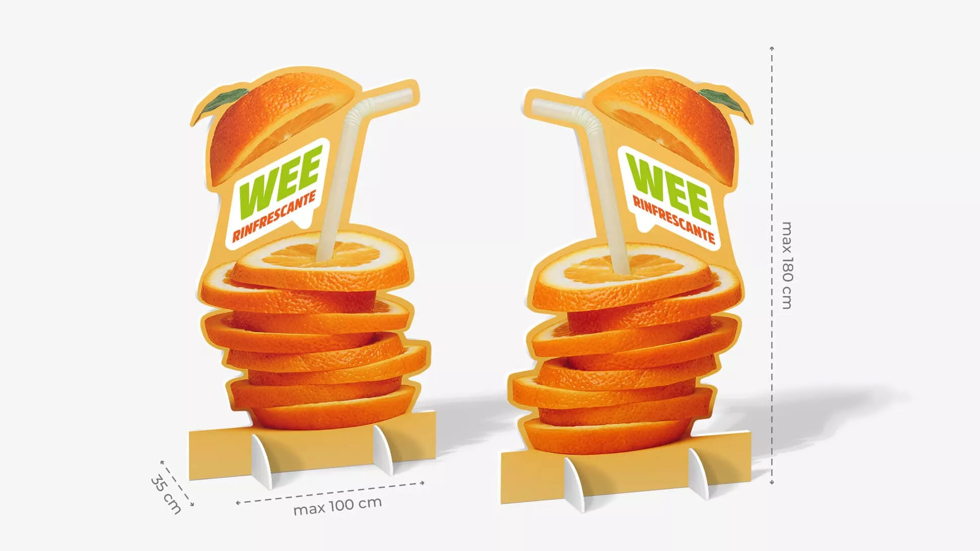 Pannello sagomato – grafica orange juice | tictac.it