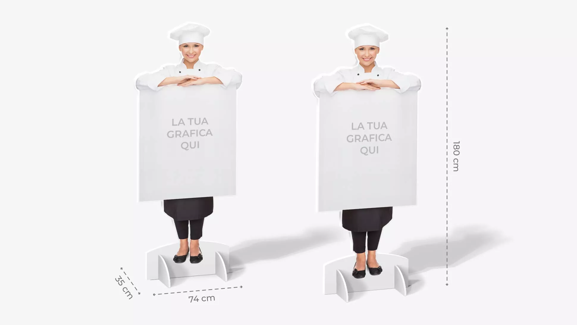 Sagome prestampate autoportanti in polionda con cuoca | tictac.it	