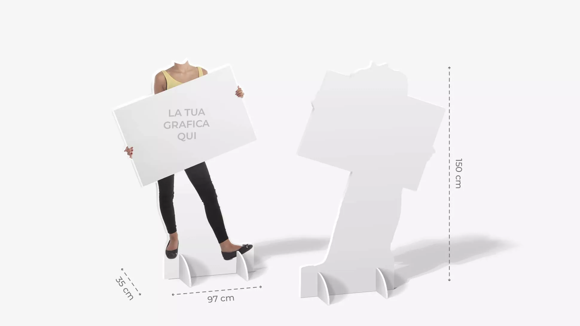 Sagome prestampate autoportanti in polionda con ragazza | tictac.it	