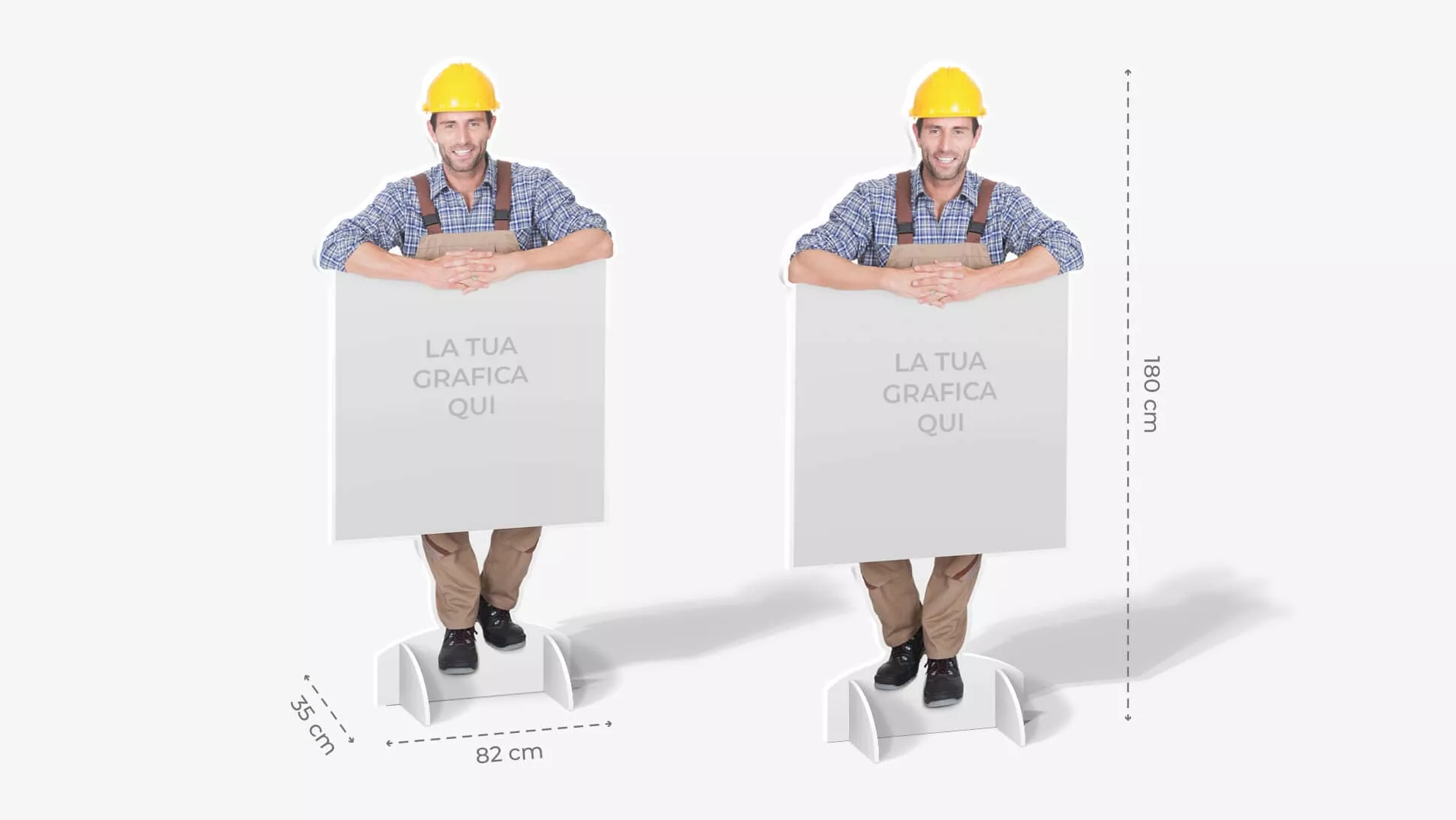 Sagome prestampate autoportanti in laminil con addetto ai lavori | tictac.it	