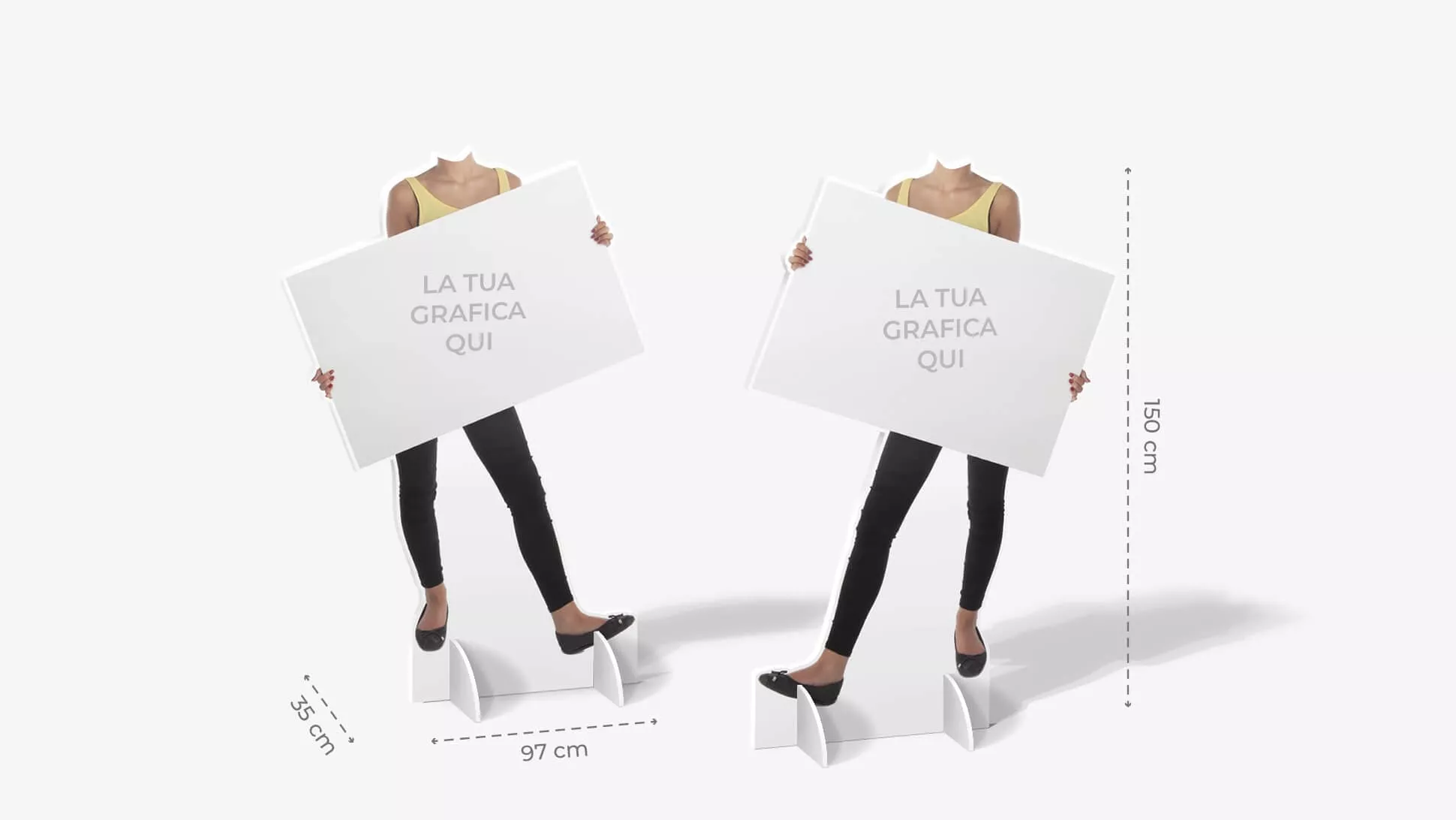 Sagome prestampate autoportanti in laminil con ragazza | tictac.it	