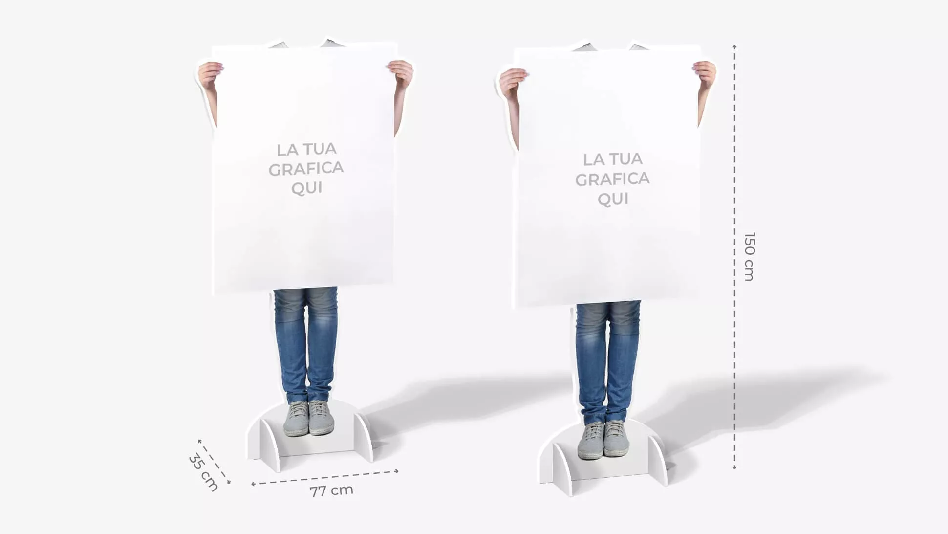 Sagome prestampate autoportanti in laminil con ragazzo in jeans | tictac.it	