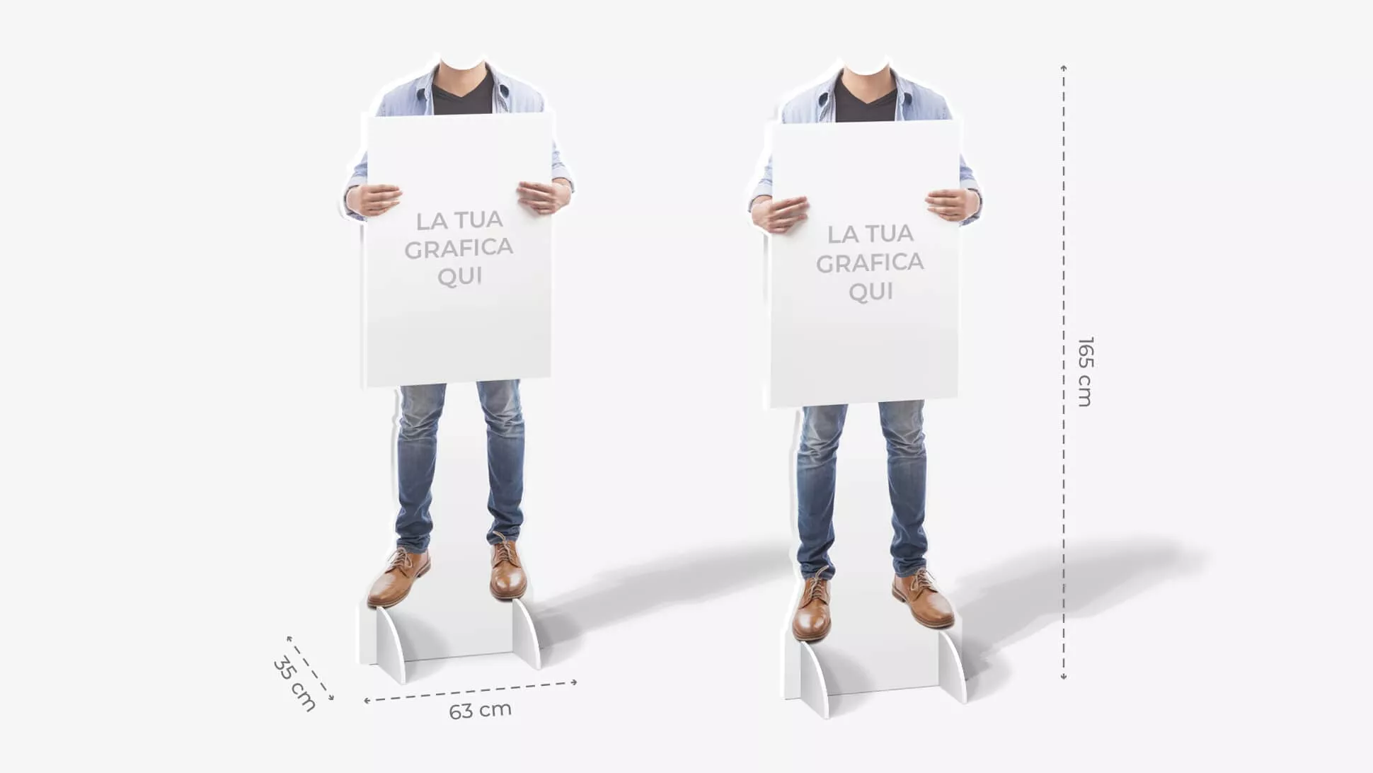 Sagome prestampate autoportanti in laminil con ragazzo con camicia | tictac.it	