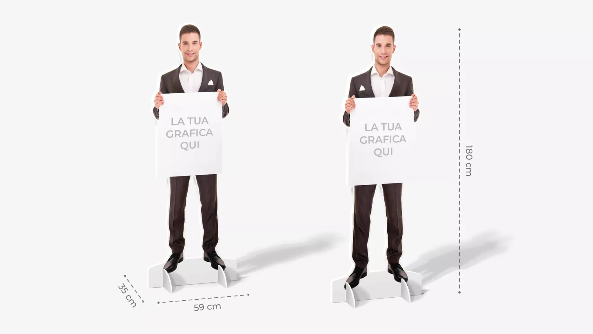 Sagome prestampate autoportanti in laminil con ragazzo elegante | tictac.it	