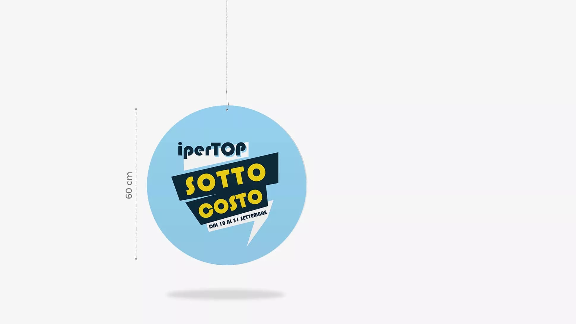 Rotair grande in cartone a forma di cerchio. Grafiche personalizzabili | tictac.it