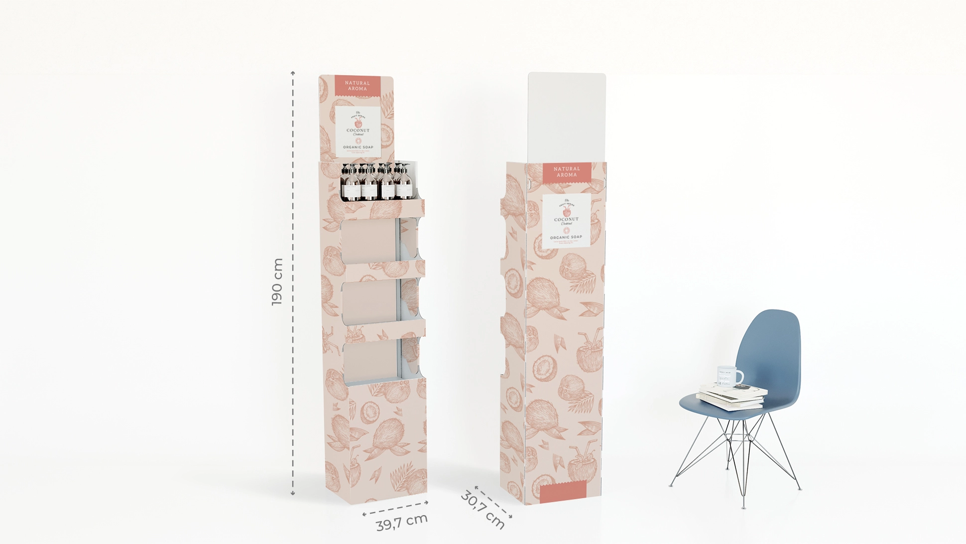 Espositore  Treviso in cartone per negozio di cosmetica | tictac.it
