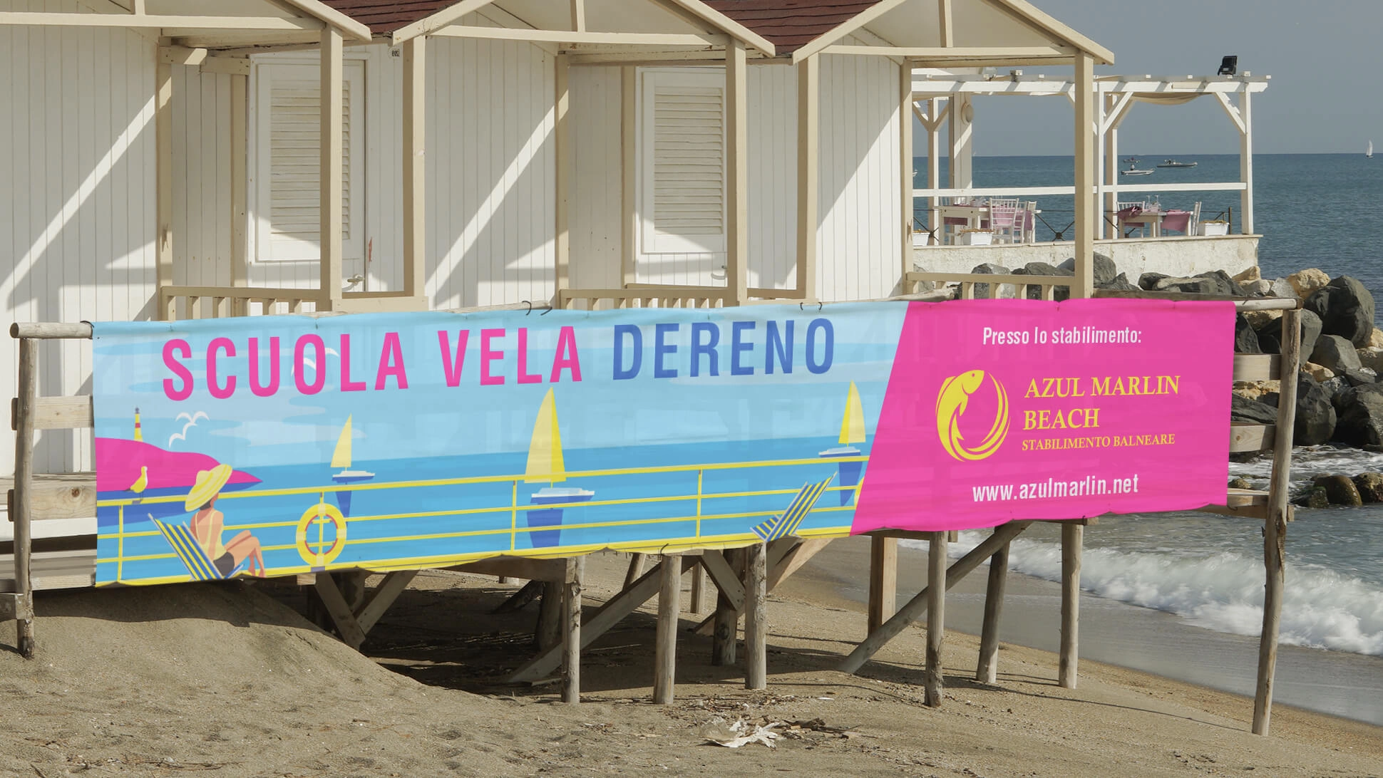 Striscioni a formato per stabilimenti balneari | tictac.it