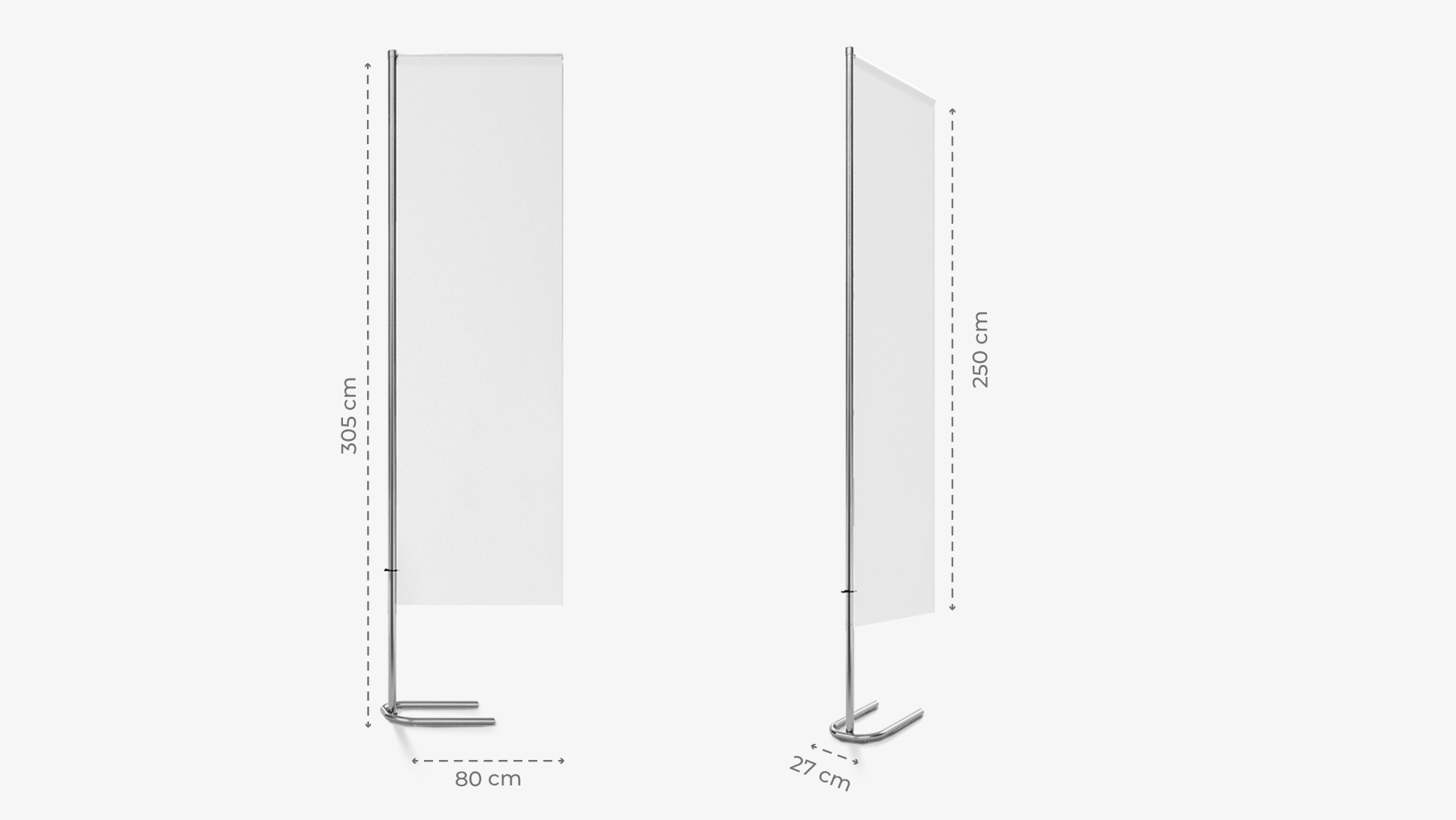 Bandiera 305x80 cm personalizzabile | tictac.it