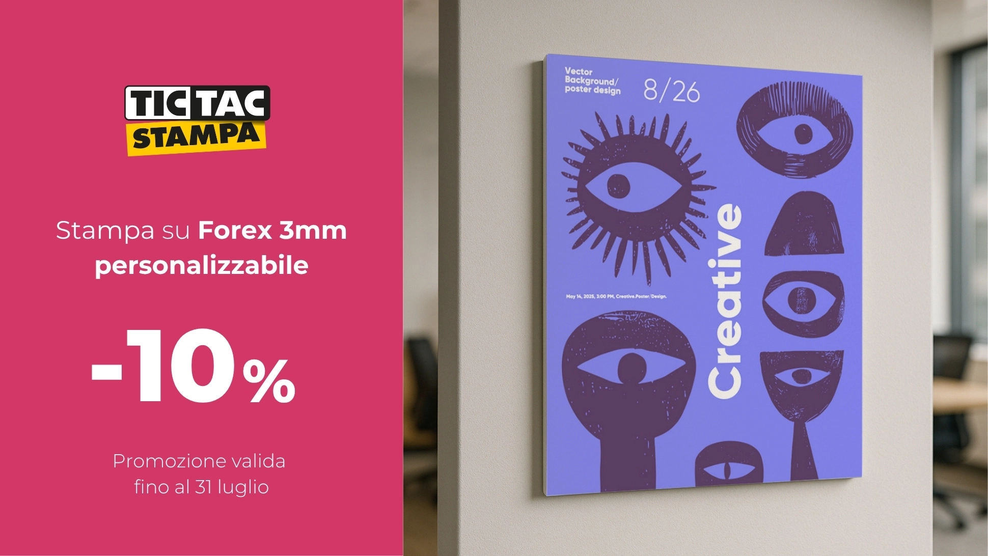 -10% su pannelli in Forex 3mm bianchi o neri