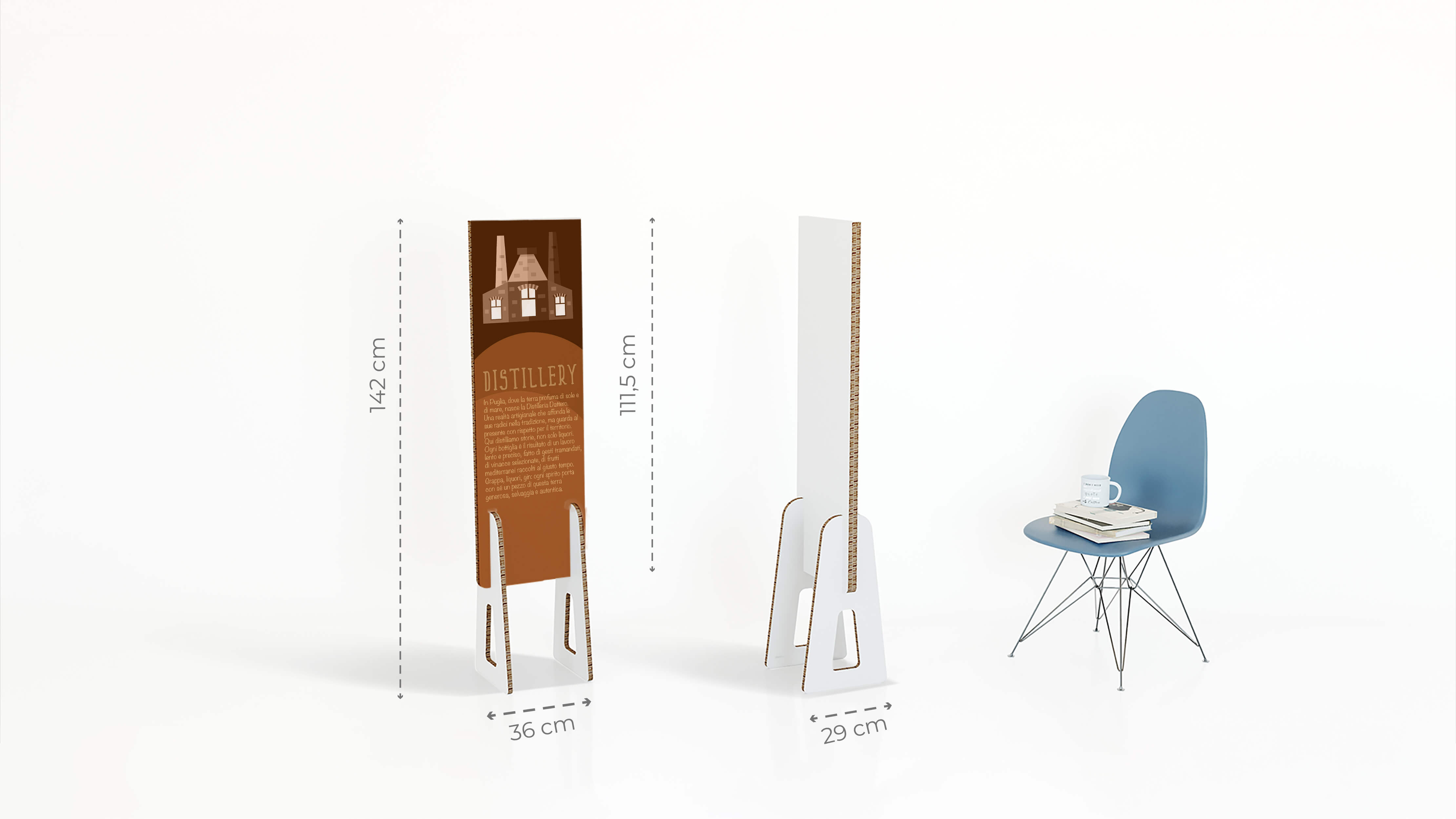 Piedone monofacciale green piccolo con grafica personalizzabile bianco | tictac.it