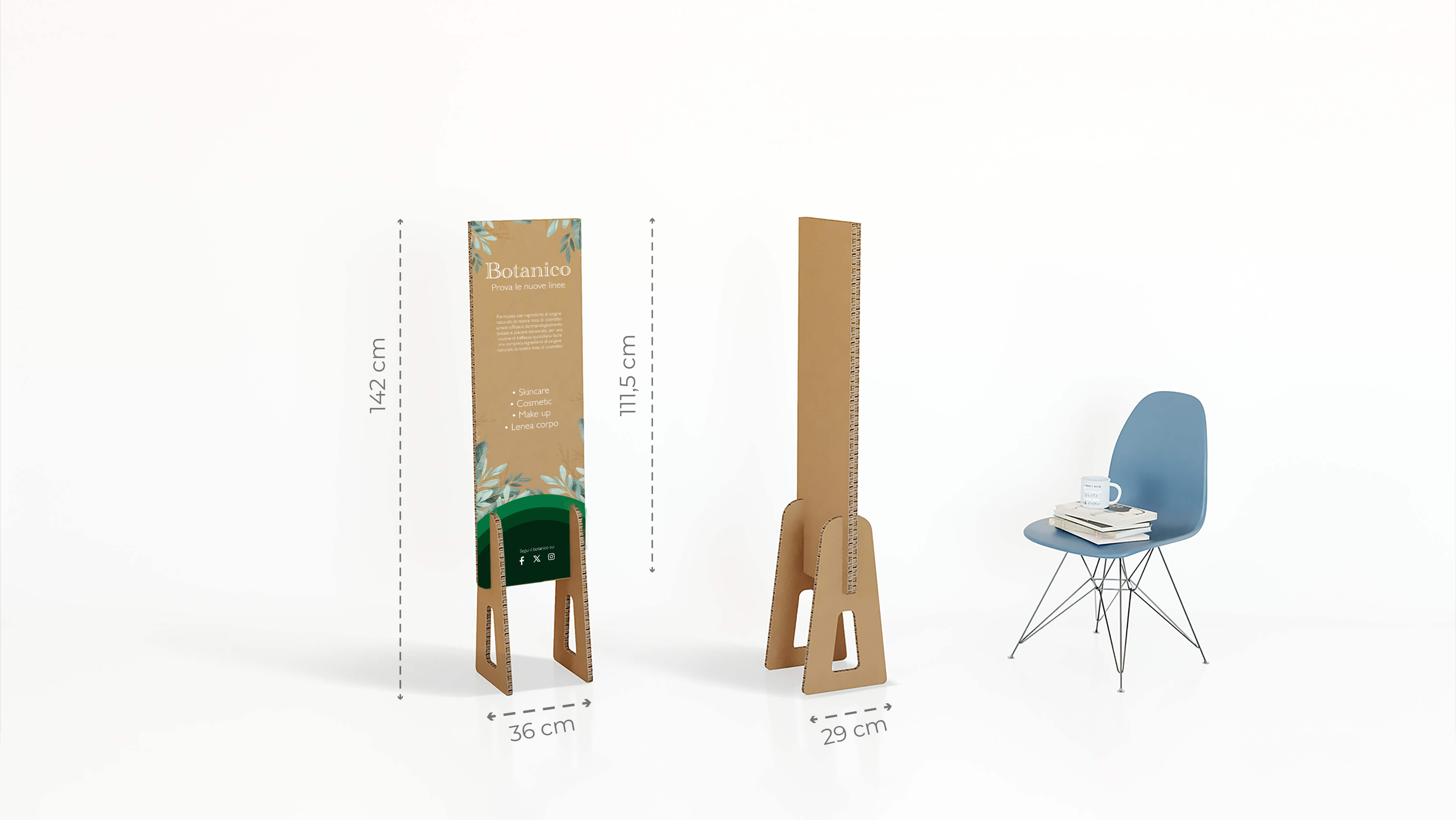 Piedone monofacciale green piccolo con grafica personalizzabile avana | tictac.it