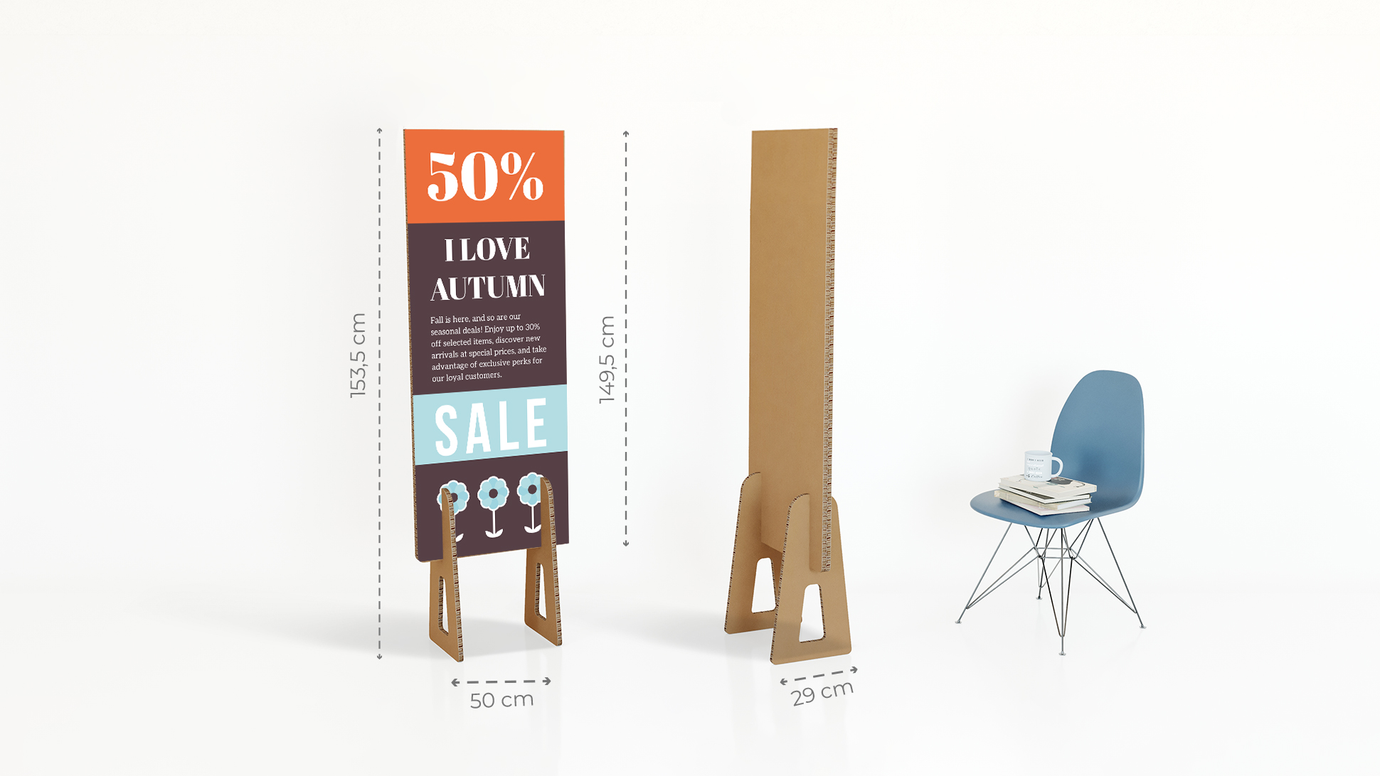 Totem ecologico in cartone Nidoboard – “Piedone Green” Medio avana | tictac.it