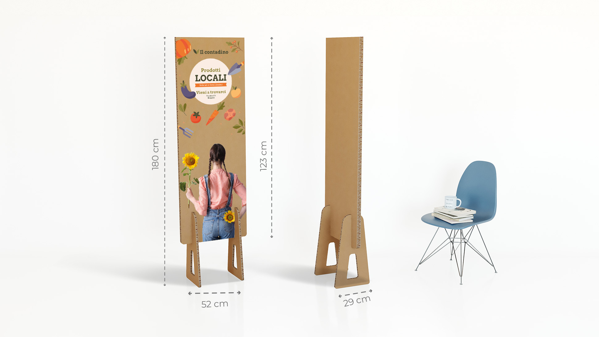 800.2222-02 monofacciale grande avana con grafica personalizzabile| tictac.it