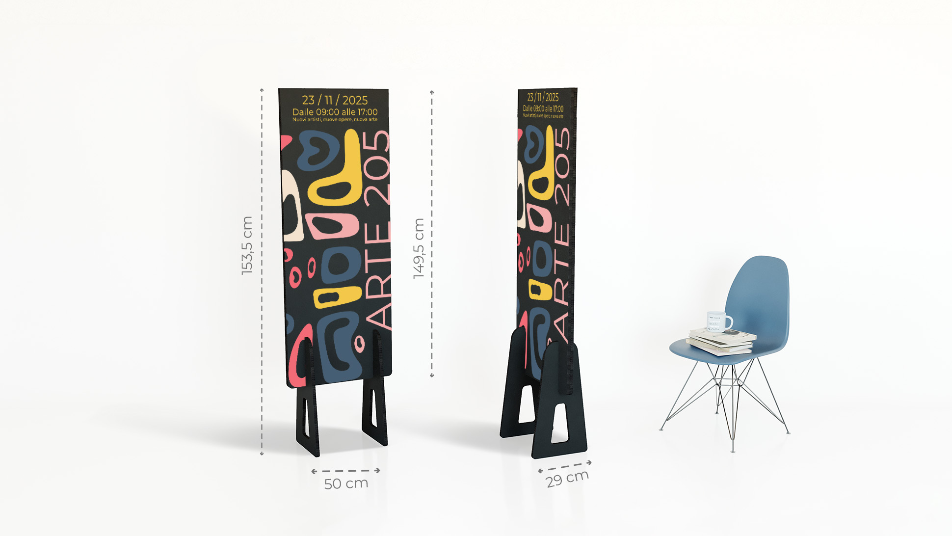 Piedone bifacciale green medio con grafica personalizzabile nero | tictac.it