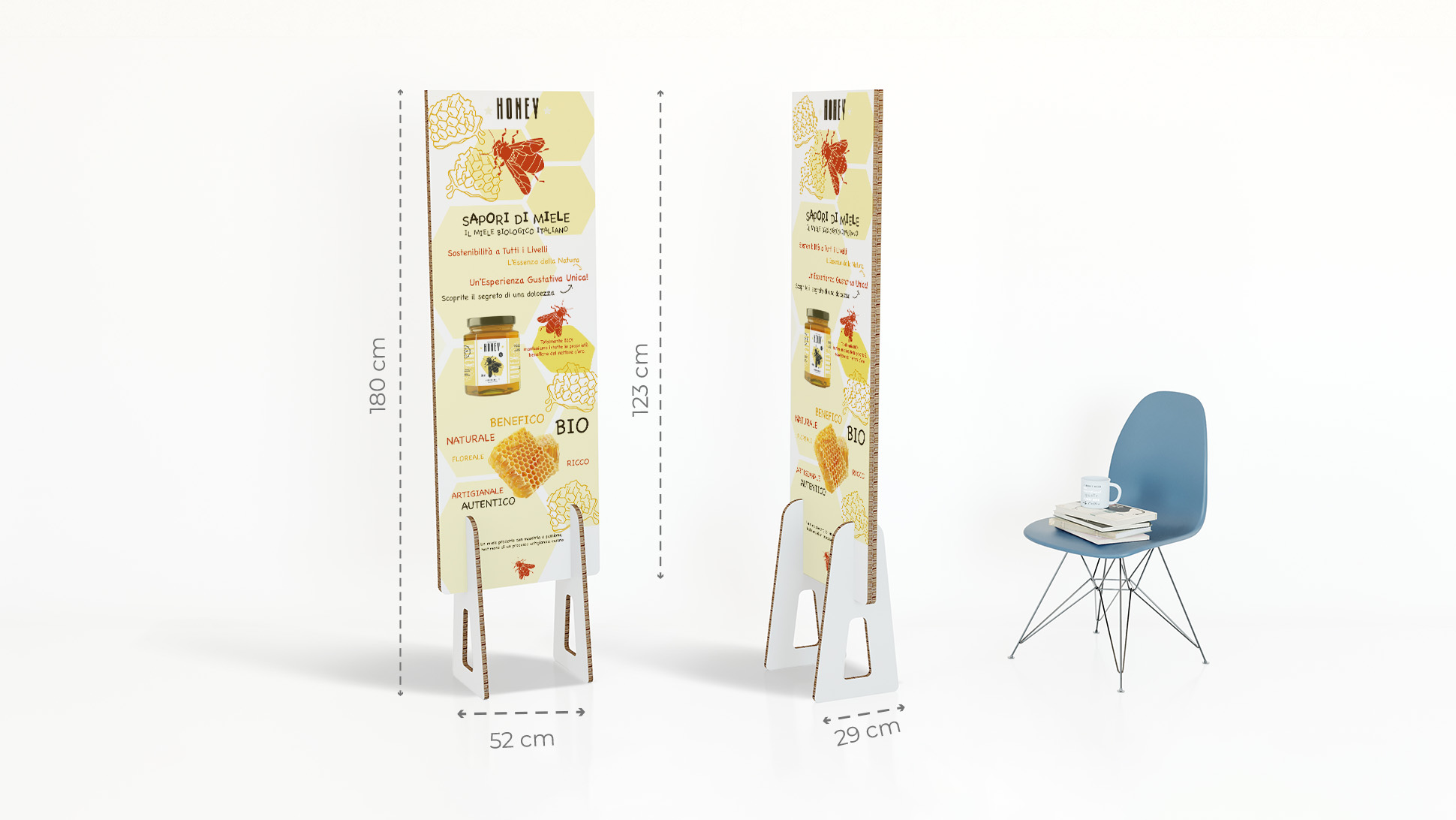 Piedone bifacciale green grande grafica personalizzabile base bianca| tictac.it