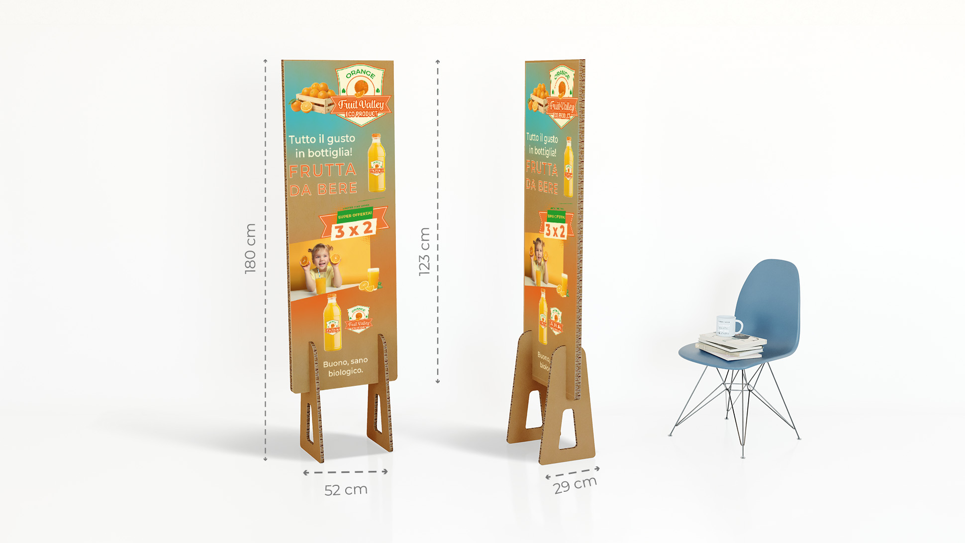 Piedone bifacciale green grande grafica personalizzabile base avana| tictac.it