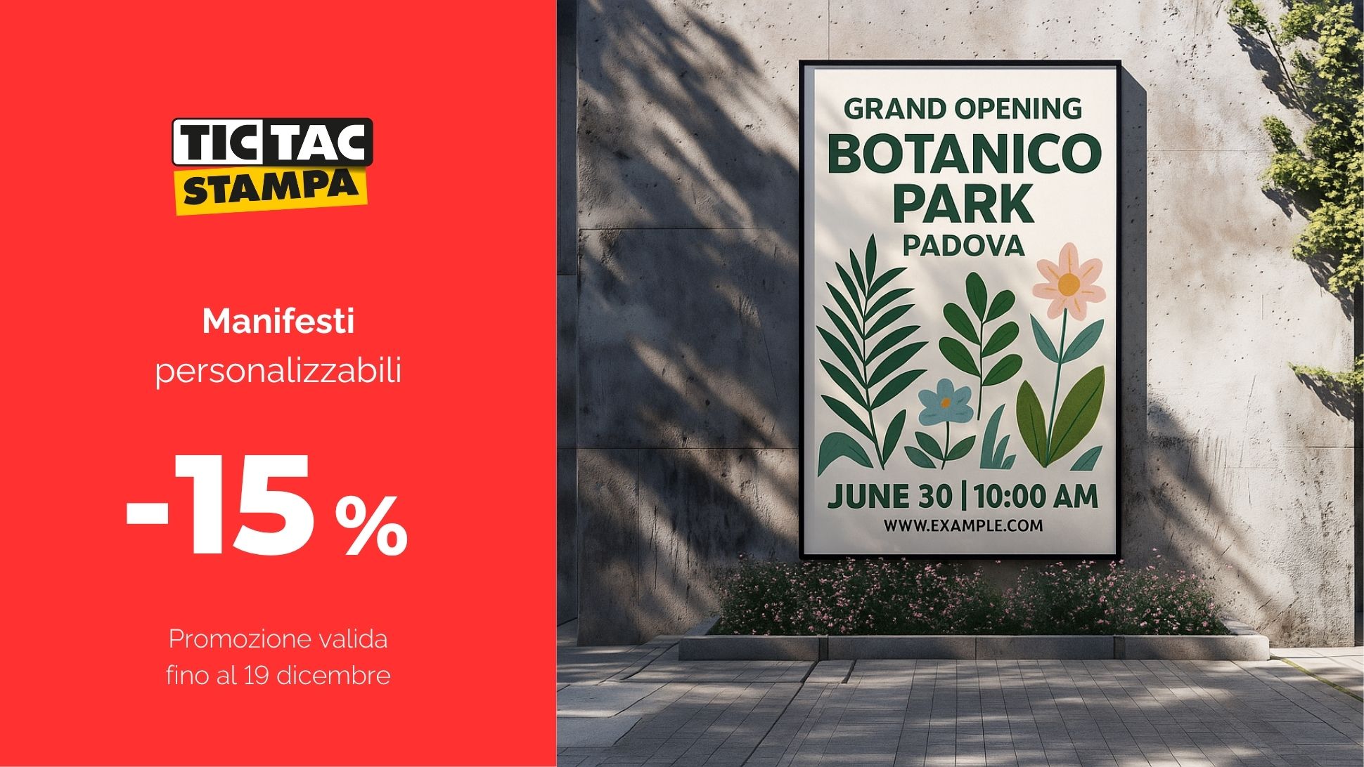 Manifesti personalizzati | tictac.it