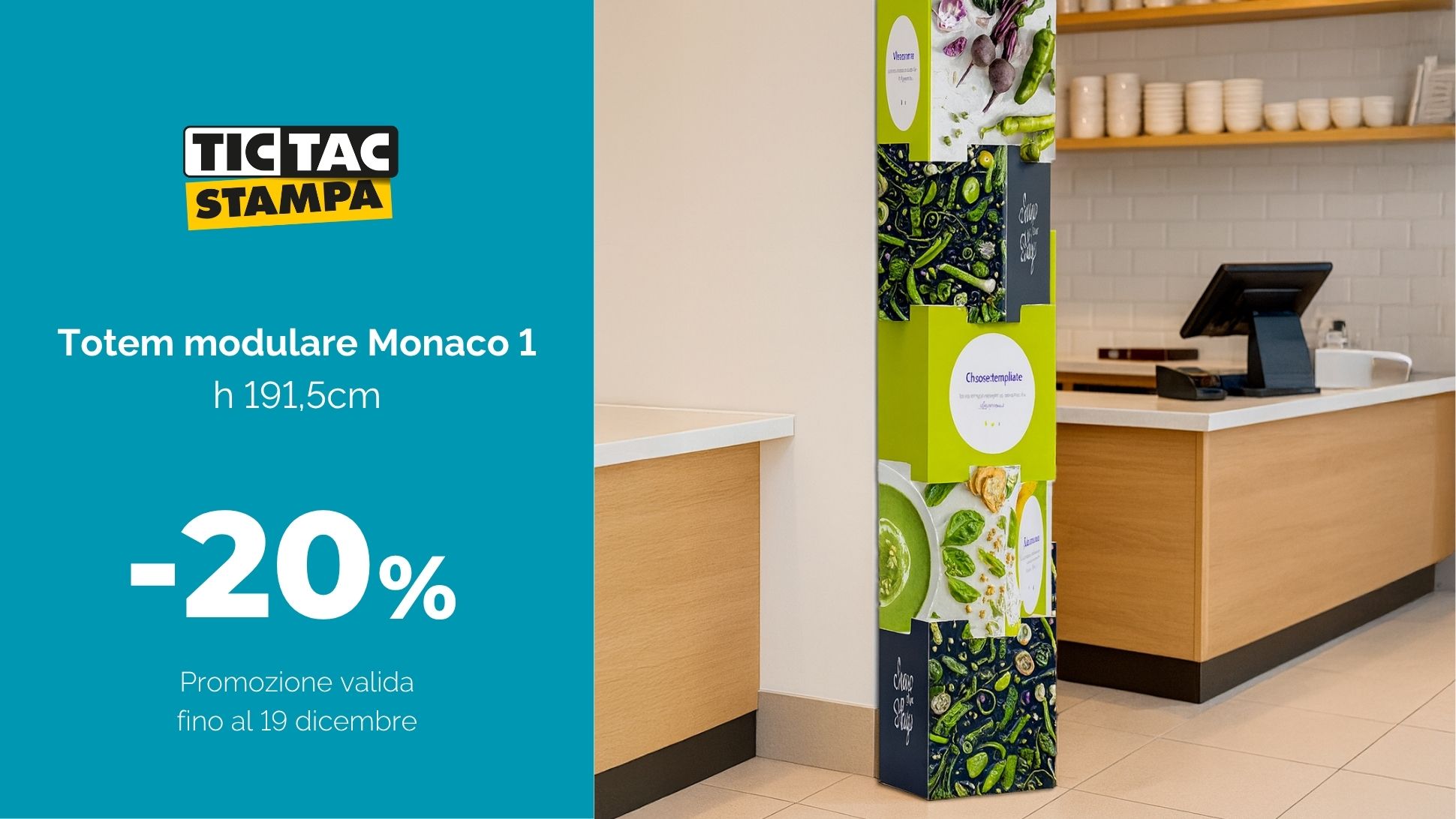 Totem Monaco - 35x35xh192 cm | tictac.it