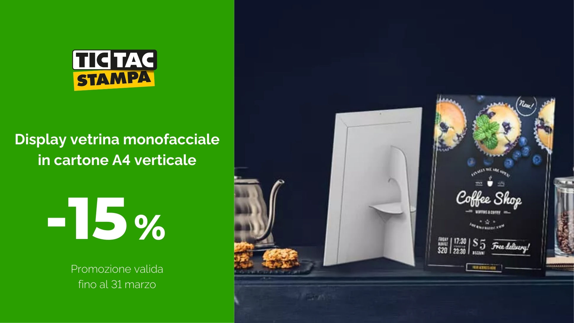 Display monofacciale A4 verticale | tictac.it