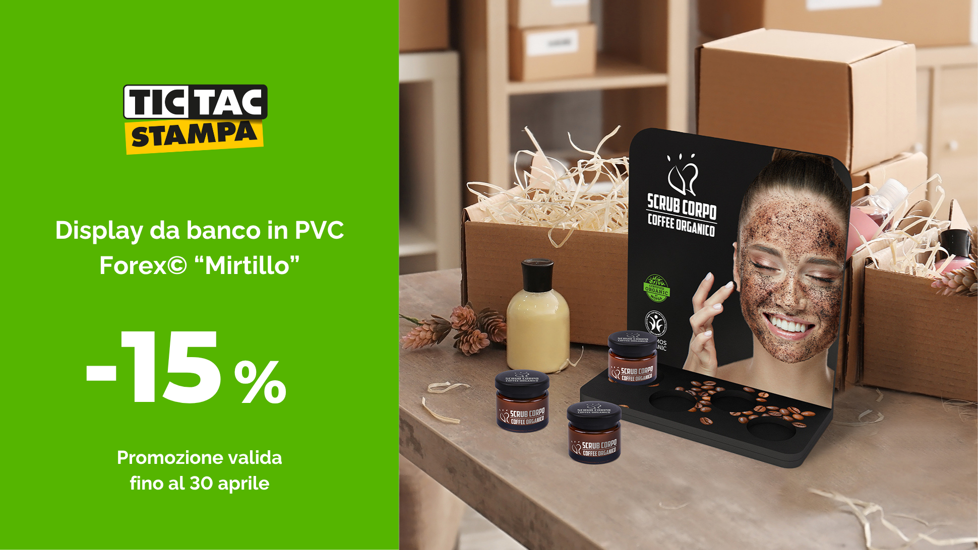 Display in PVC “Mirtillo” | tictac.it