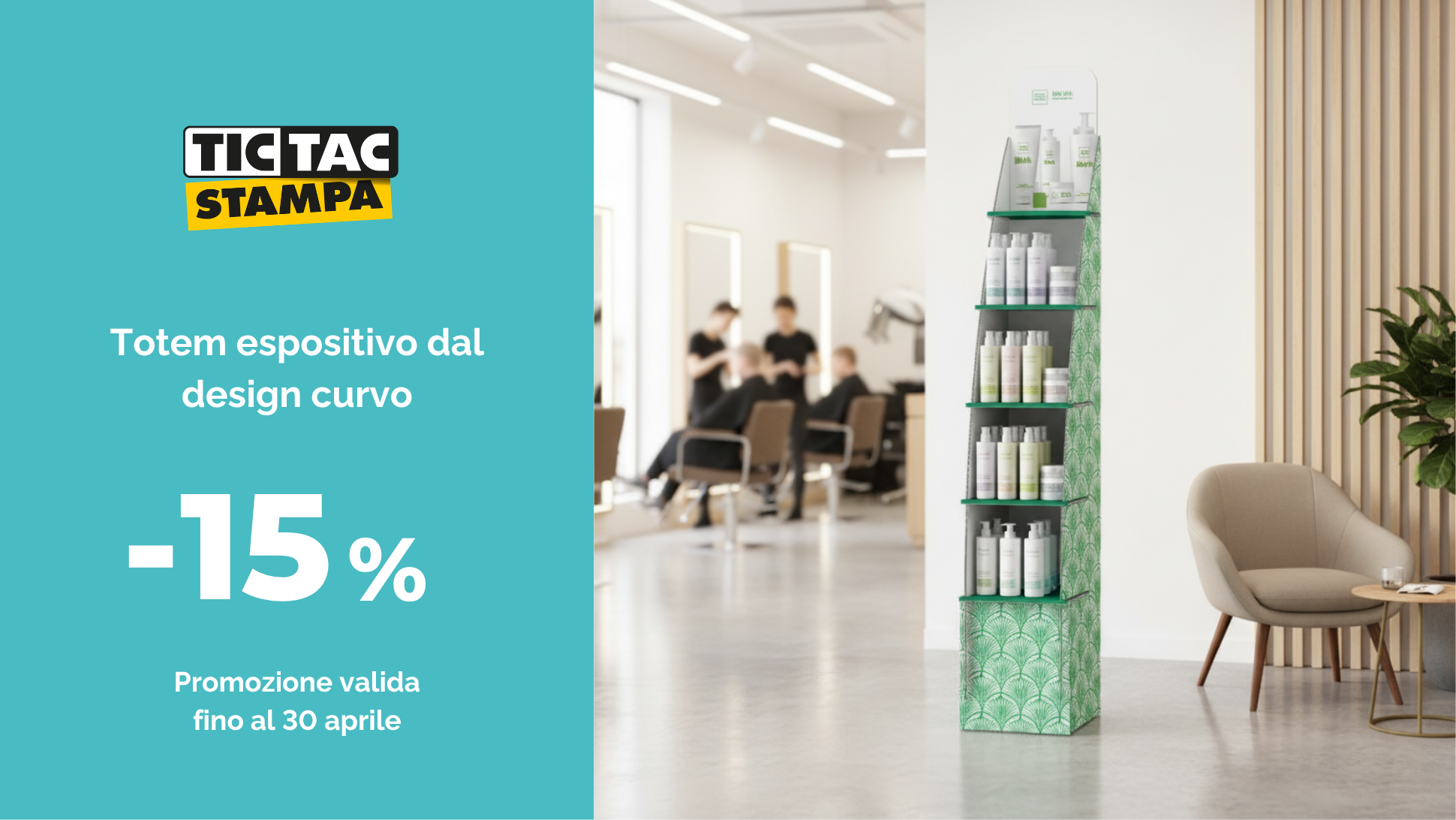 Espositore Ancona curvo singolo | tictac.it