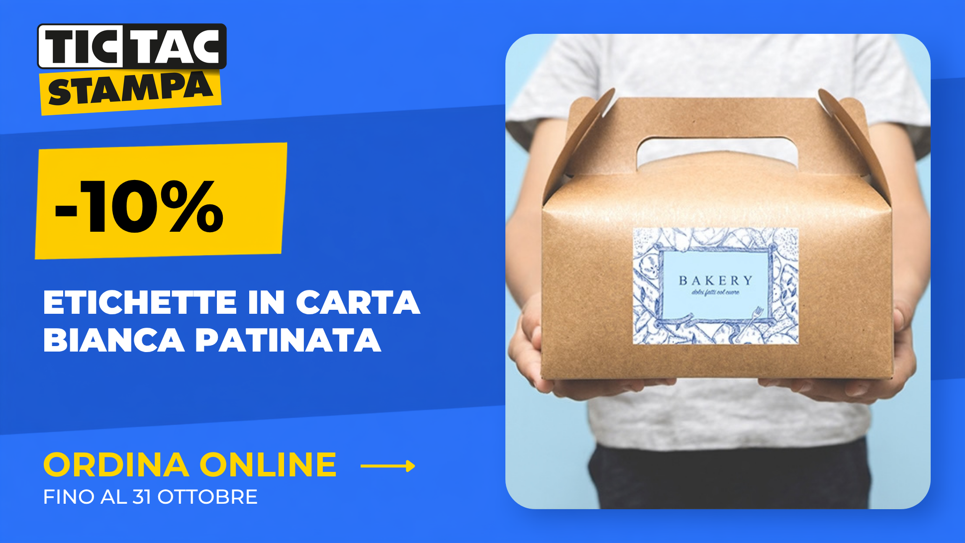 In carta adesiva bianca patinata | tictac.it