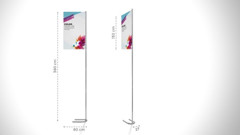 Bandiera personalizzata 380x80 cm | tictac.it Bandiera personalizzata 380x80 cm | tictac.it