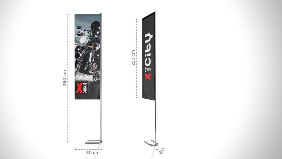 Bandiera 380x80 cm personalizzata | tictac.it Bandiera 380x80 cm personalizzata | tictac.it