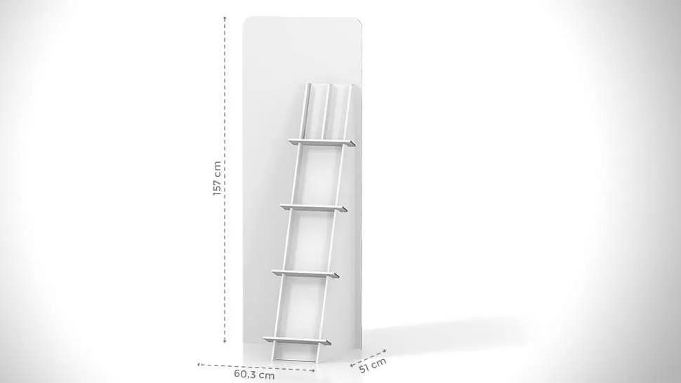 Portaprodotti inclinato con scaffali h157cm – grafica personalizzata | tictac.it