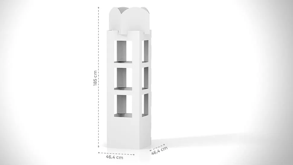 Espositore torre personalizzato 185x46,4 cm | tictac.it