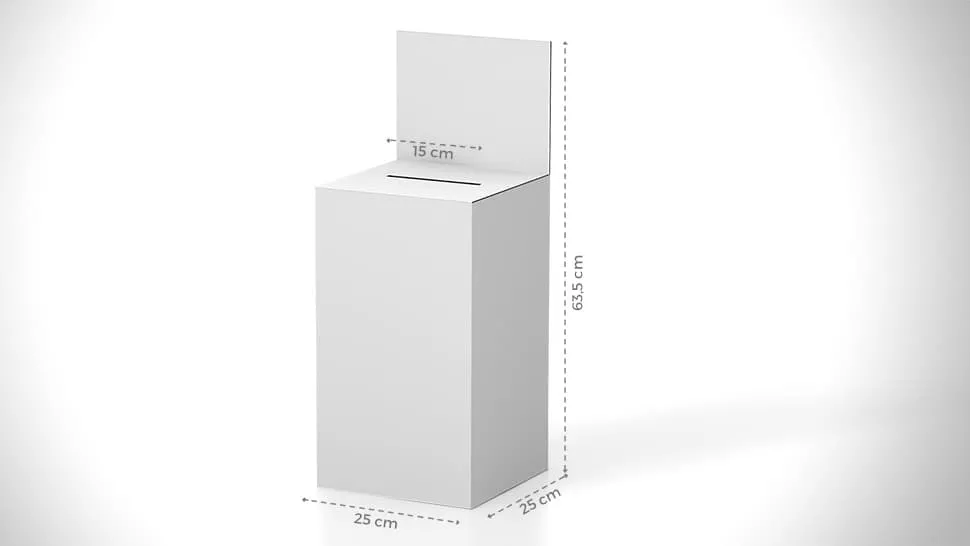 Urna da banco 63,5x25 cm con grafica personalizzabile | tictac.it