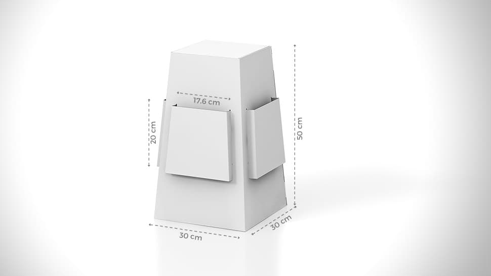 Espositore portavolantini da banco 20x30 cm personalizzabile | tictac.it Espositore portavolantini da banco 20x30 cm personalizzabile | tictac.it